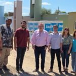 Felipe Michlig y Marcelo González reunión Hospital de Ceres y obras en marcha