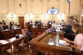Senador Felipe Michlig durante la sesión donde se aprobó la mejora en los plazos para jubilados