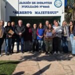 Senador Felipe Michlig y diputado Marcelo González entregando aportes FANI y PFI en instituciones de San Guillermo y Moisés Ville.